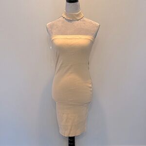 Hera Collection strapless mock collar nylon dress NWT S